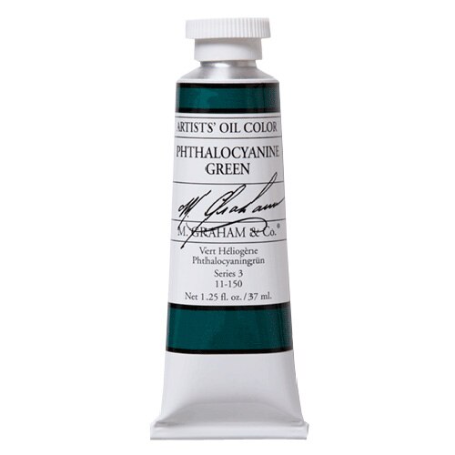 M. Graham & Co., Artists', Oil Paint, 1.25oz, Phthalocyanine Green